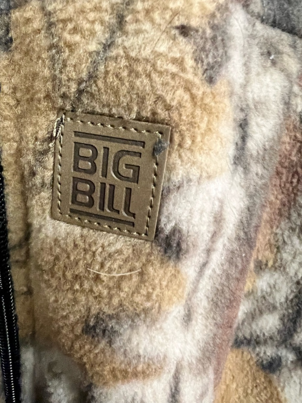 Big Bill Full-Zip Camo Fleece Jacket - Green/Tan/Gray - Picture 6 of 7